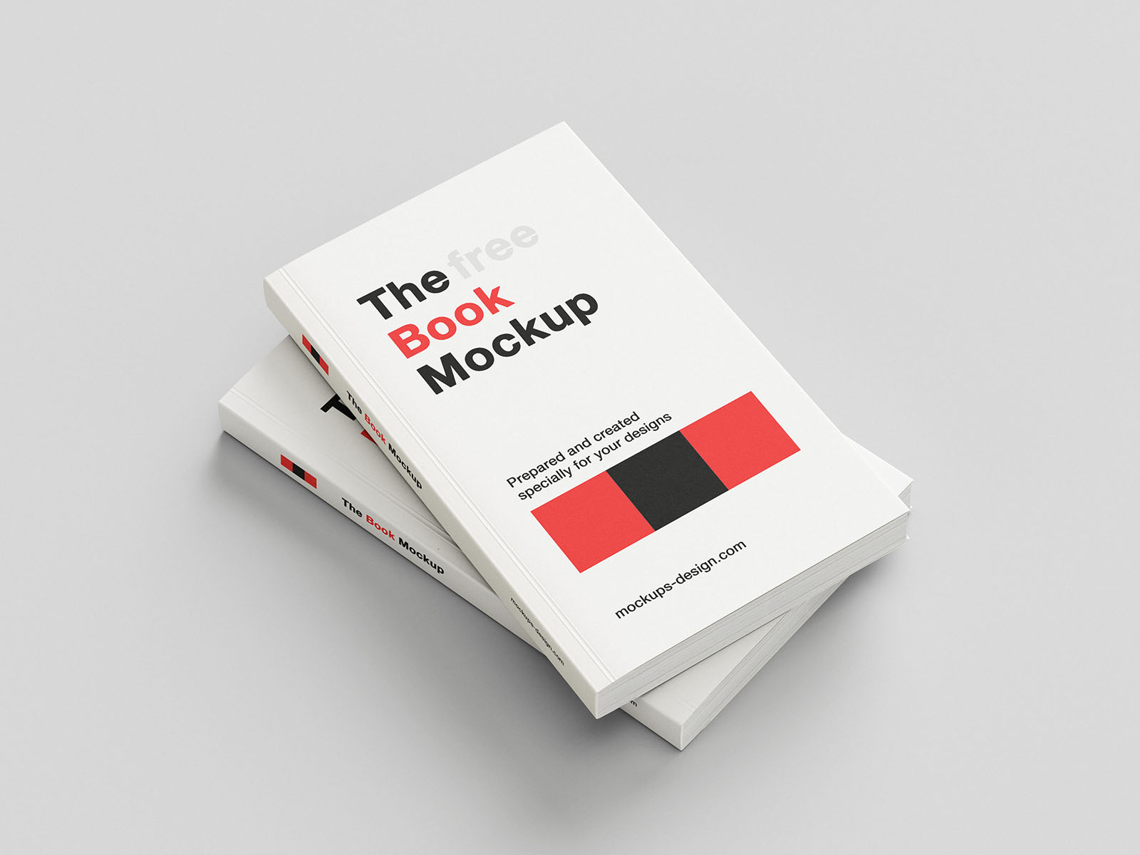 Book with flap cover mockup