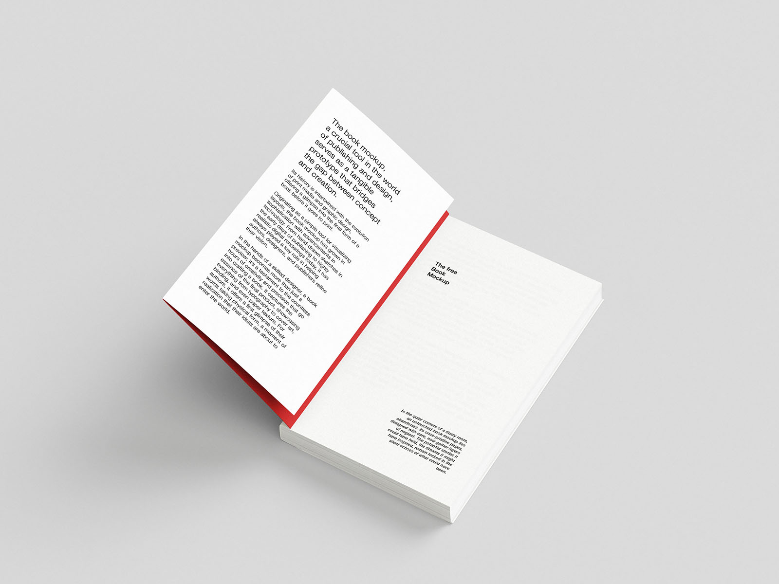 Book with flap cover mockup