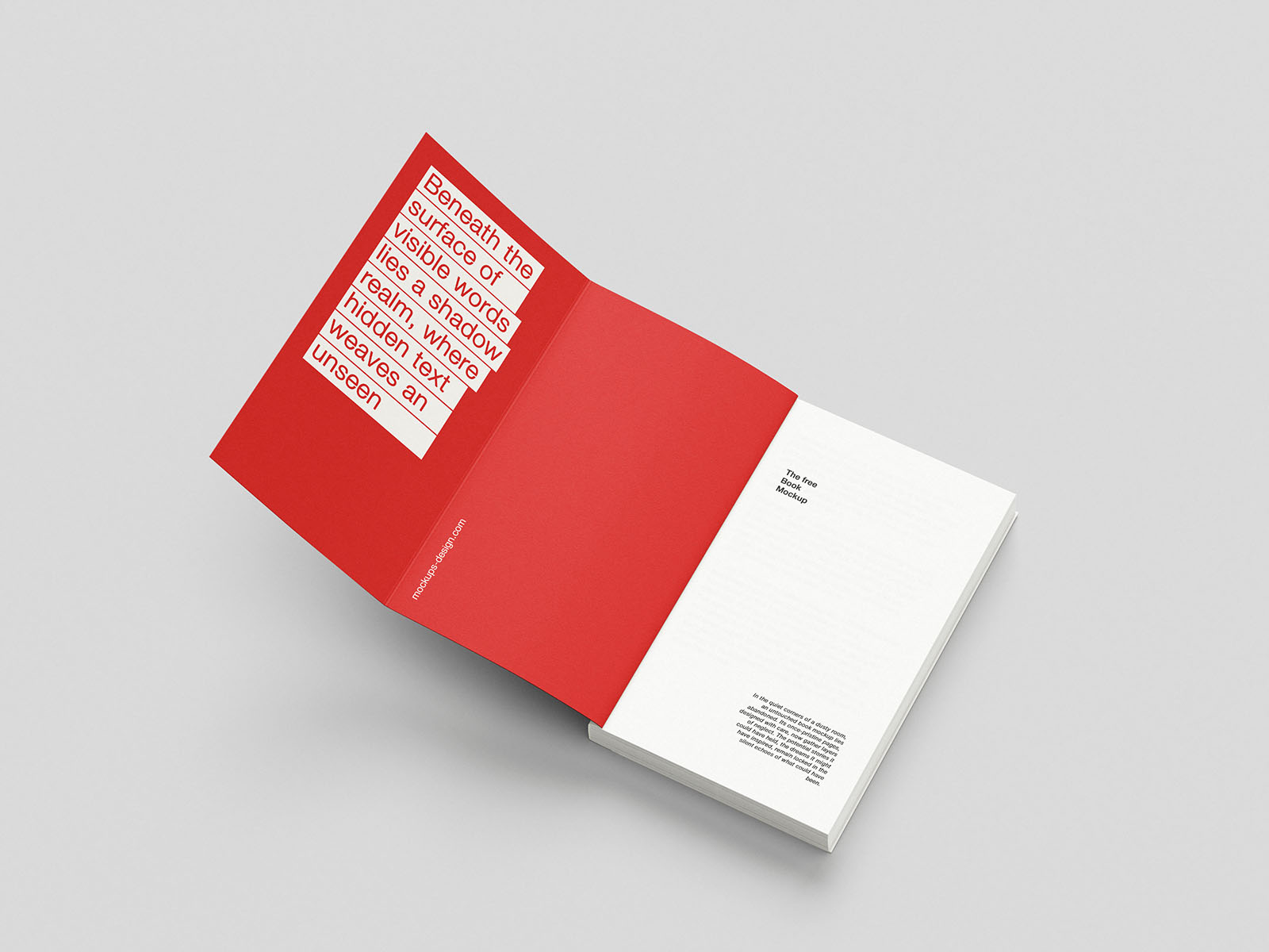 Book with flap cover mockup