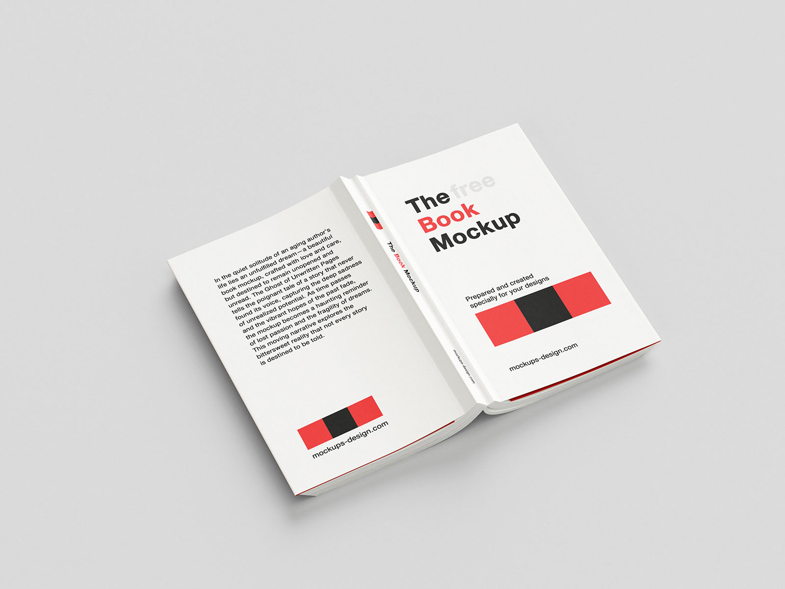 Book with flap cover mockup