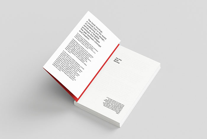 Book with flap cover mockup