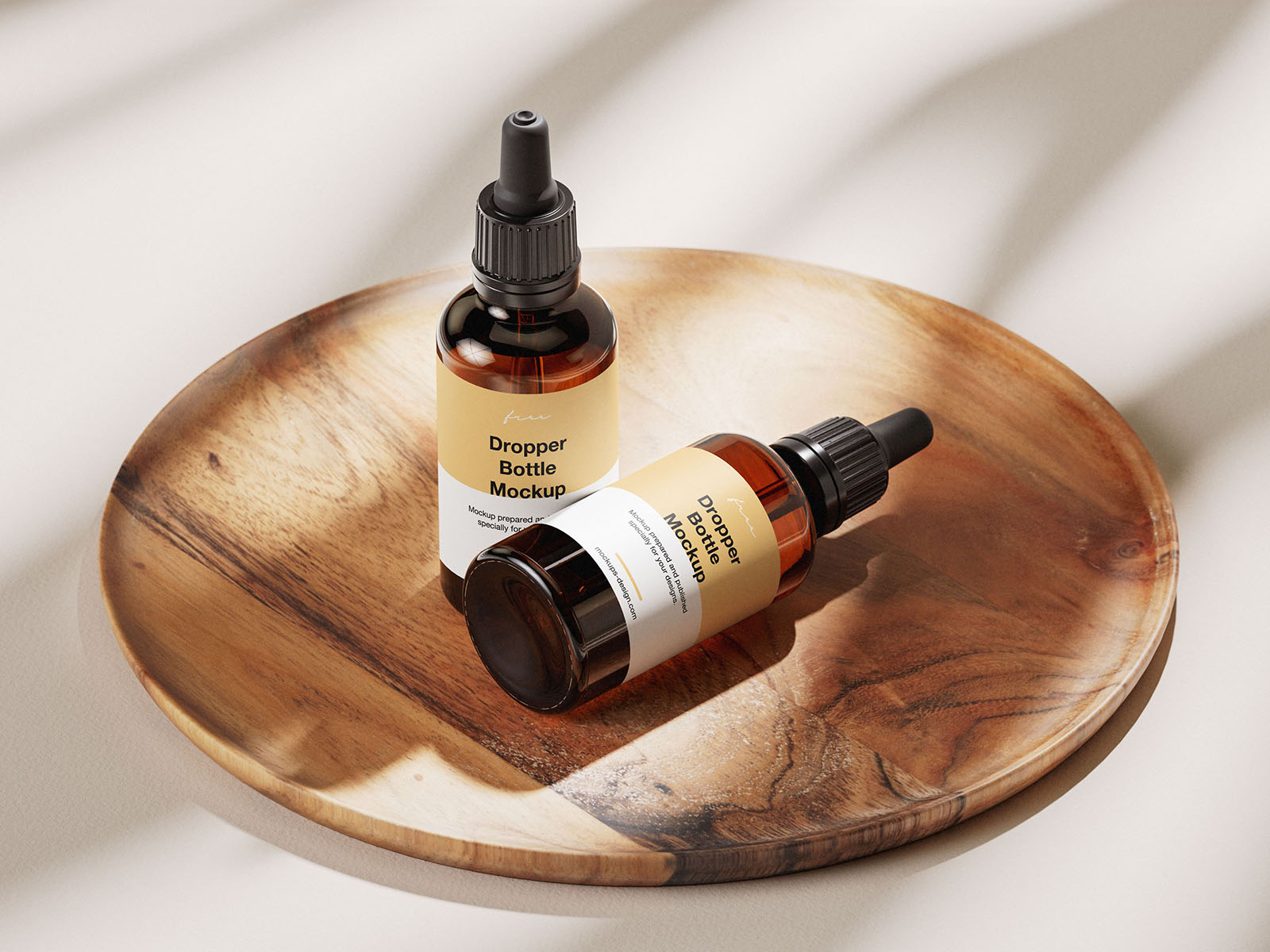 Amber essential bottle mockup