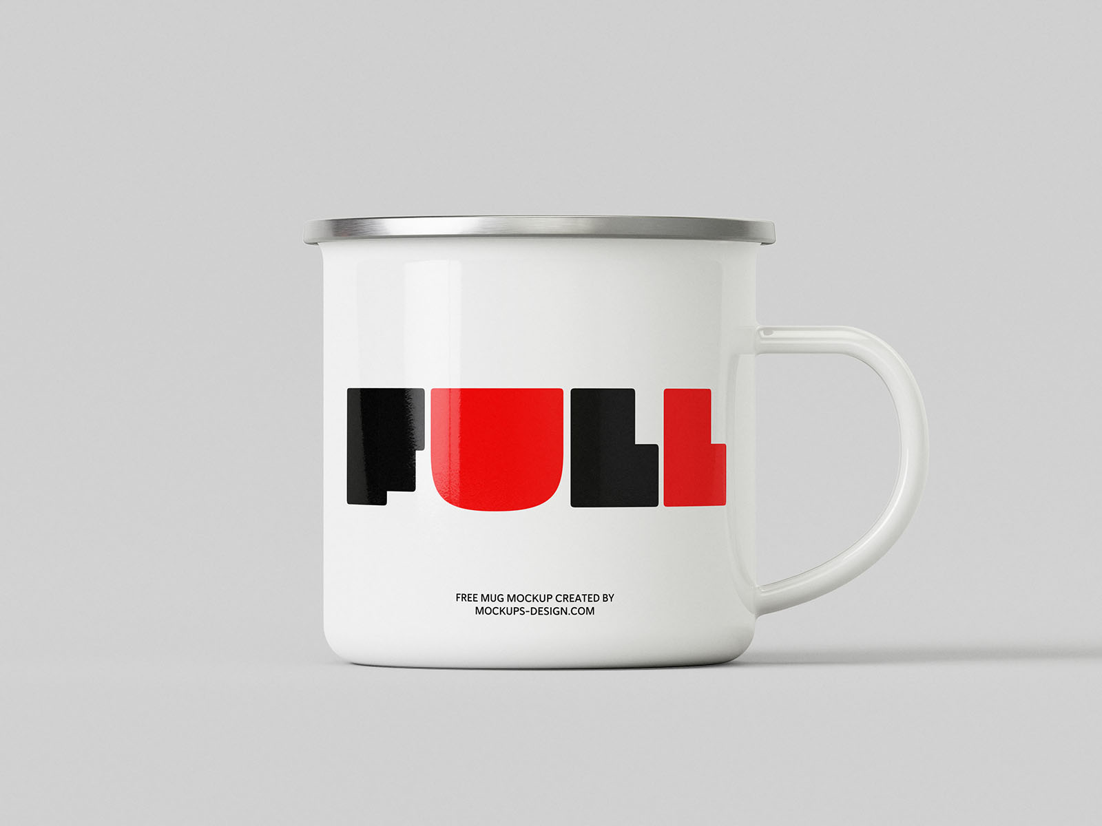 Enamelled mug mockup