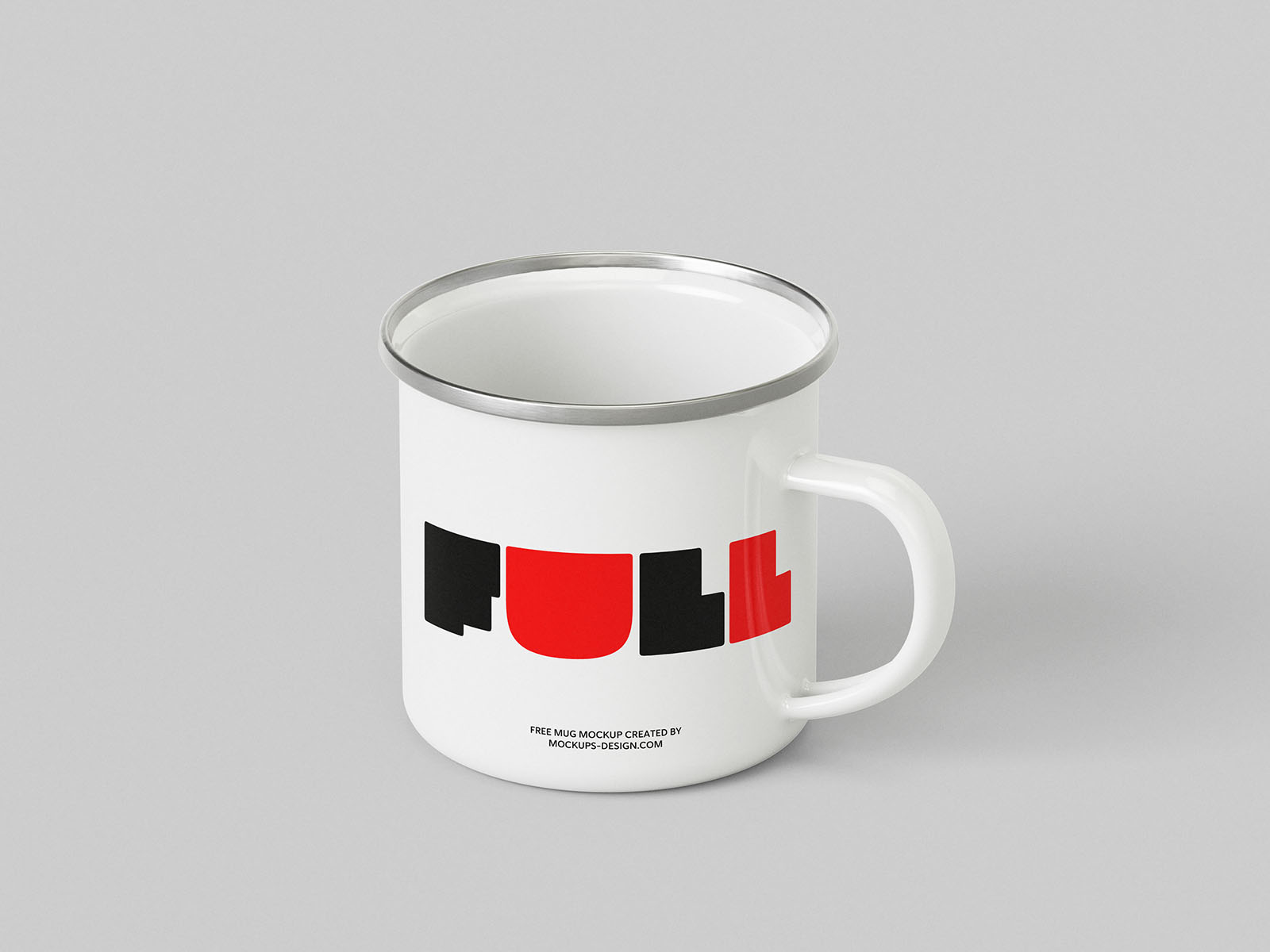 Enamelled mug mockup