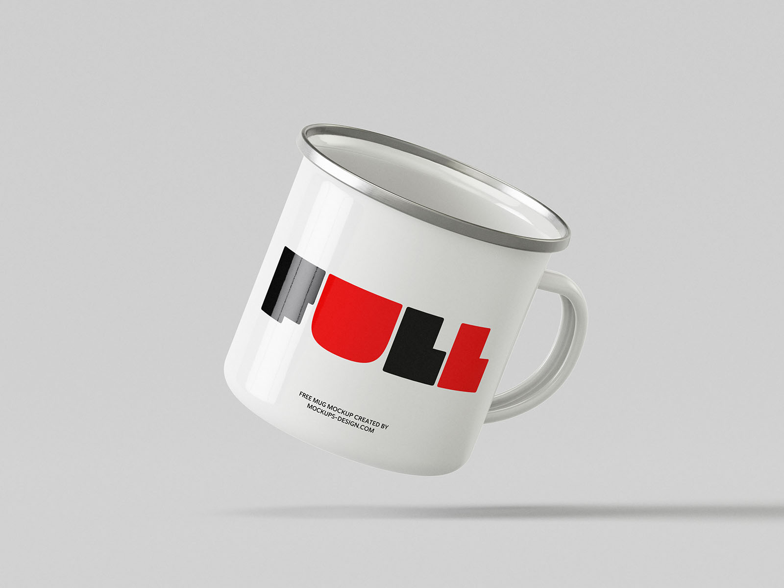 Enamelled mug mockup