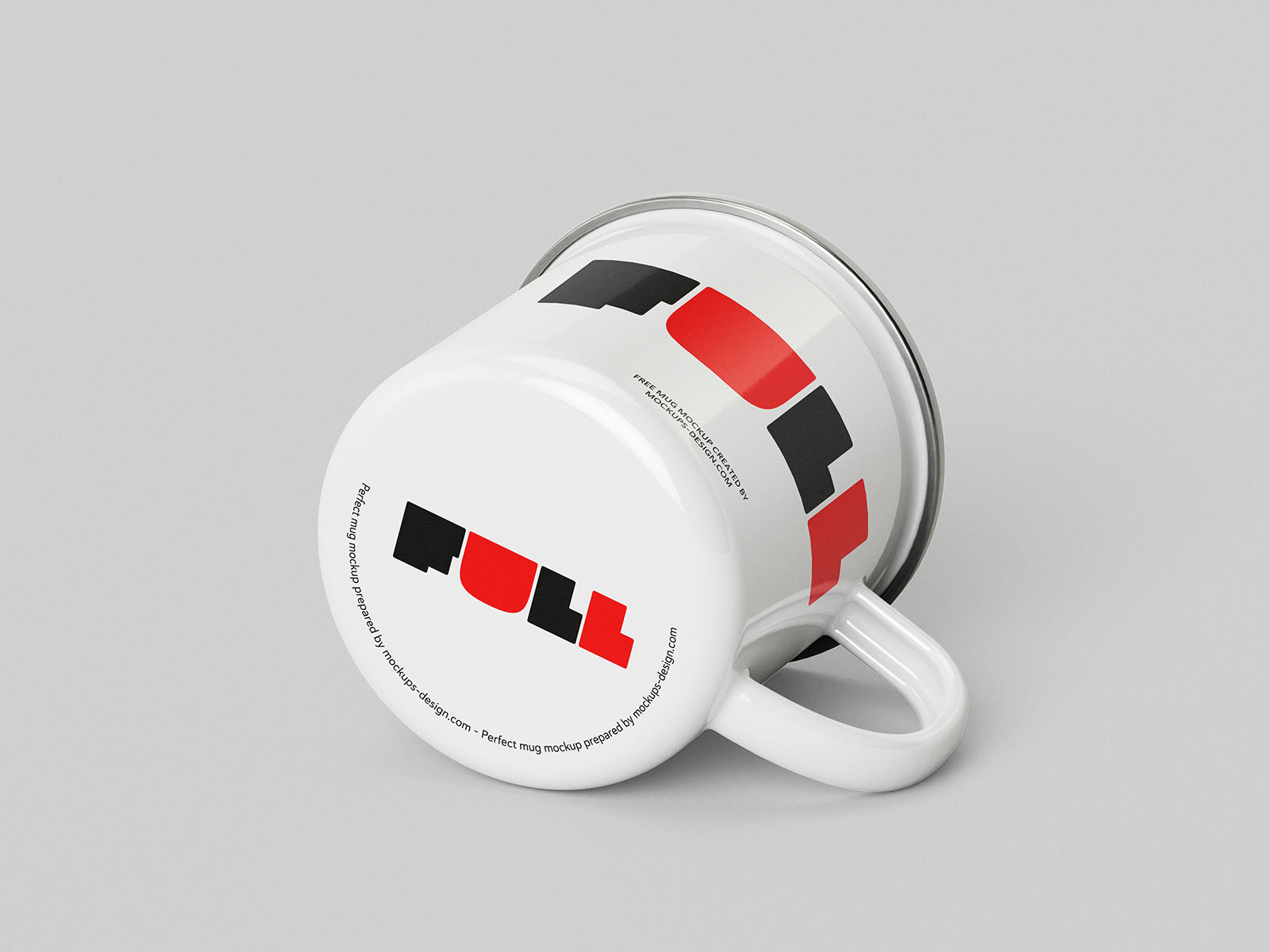 Enamelled mug mockup