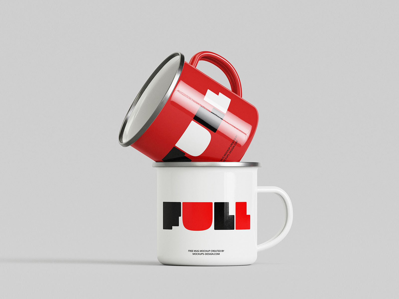 Enamelled mug mockup