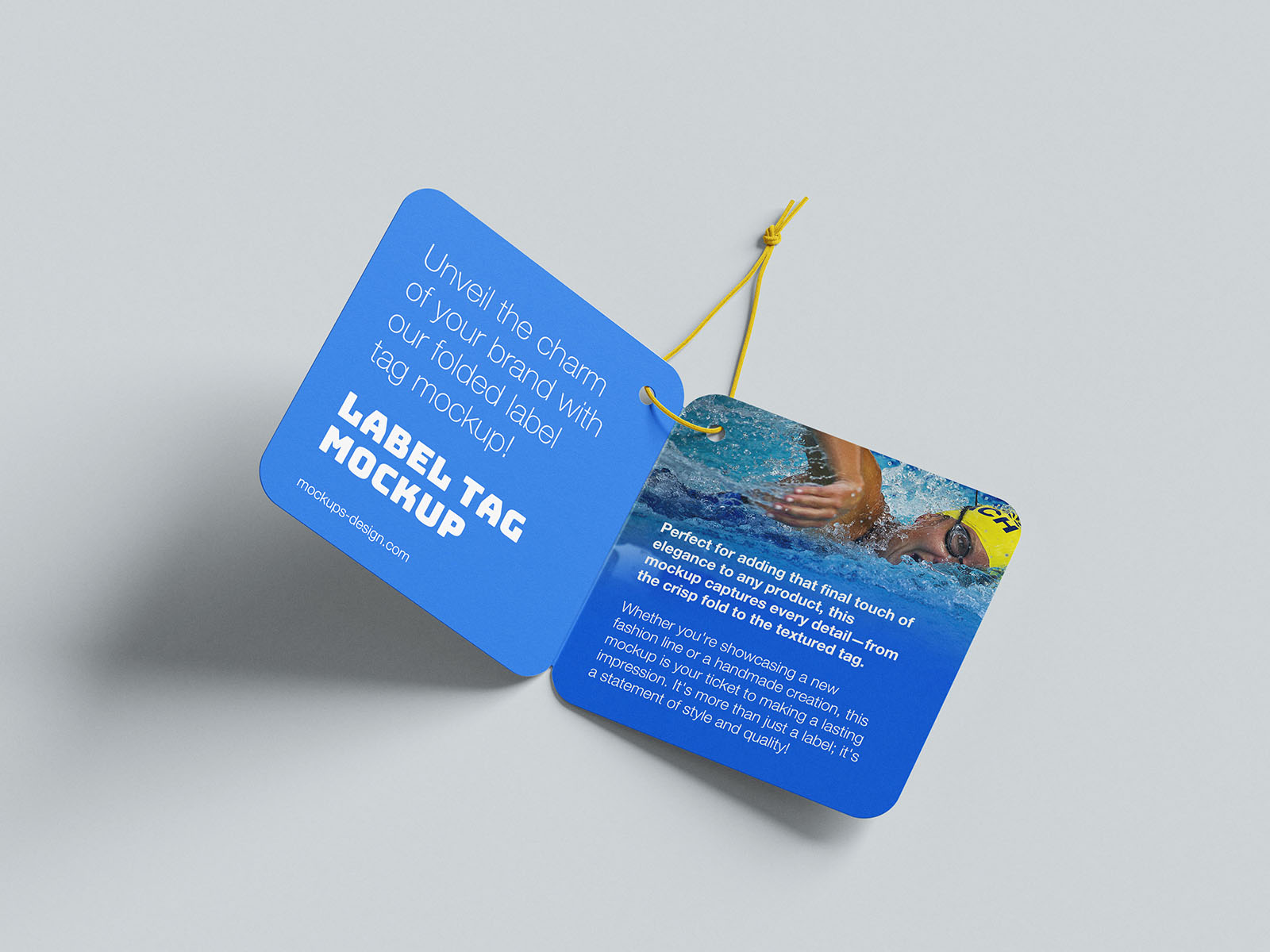 Folded label tag mockup