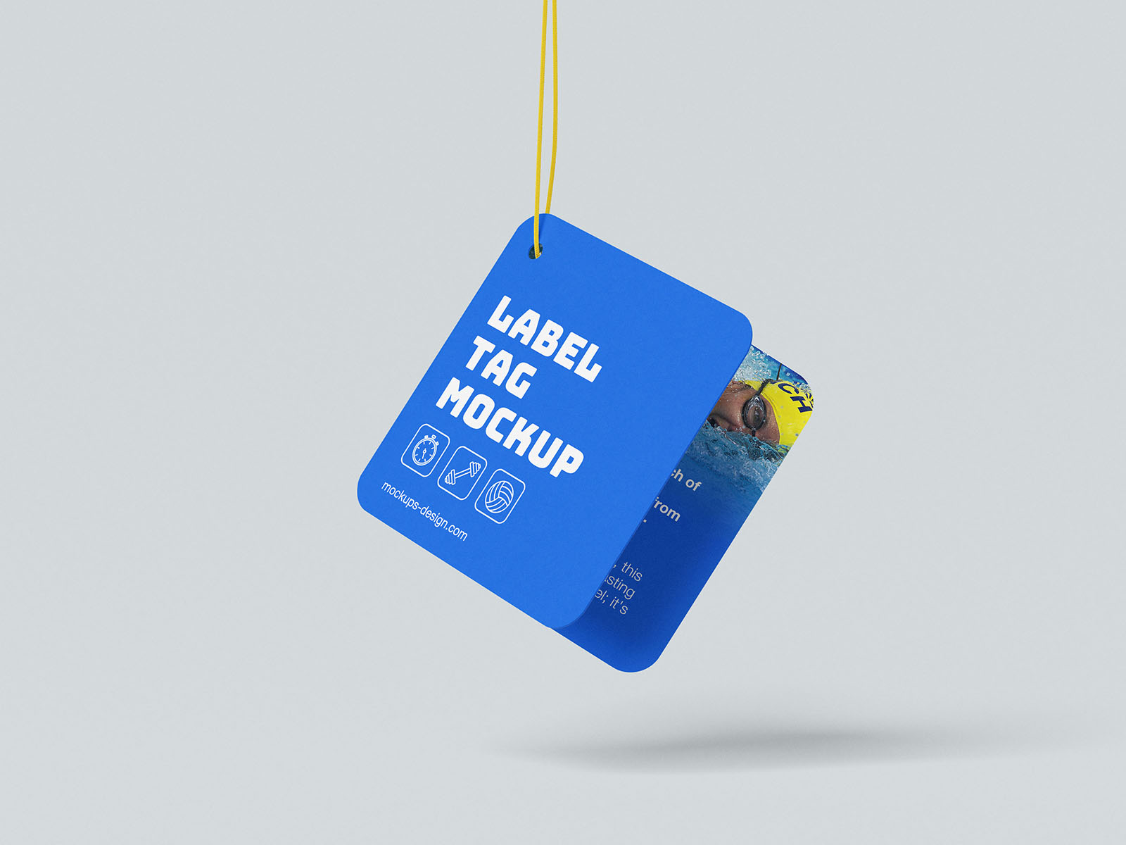 Folded label tag mockup