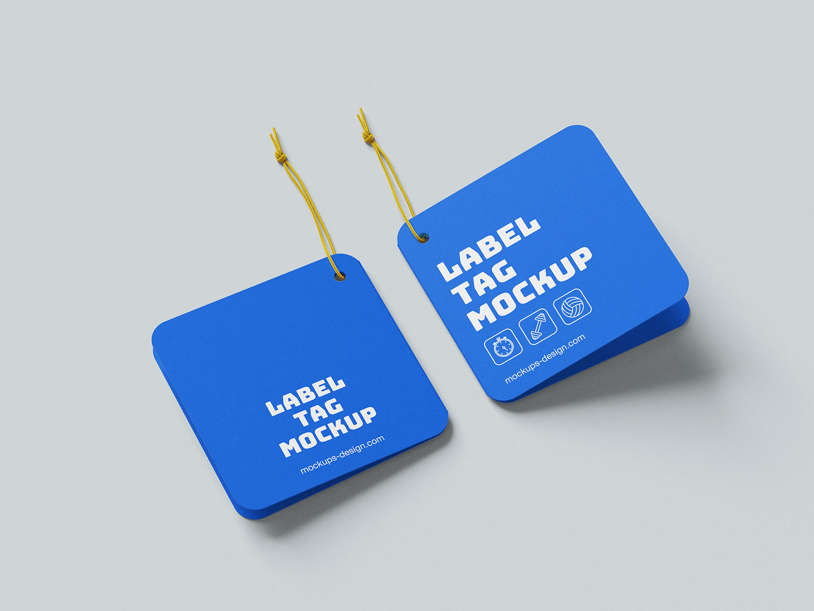 Folded label tag mockup