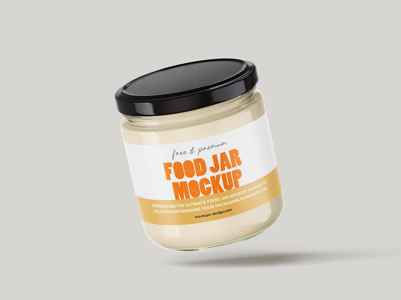 Food jar mockup