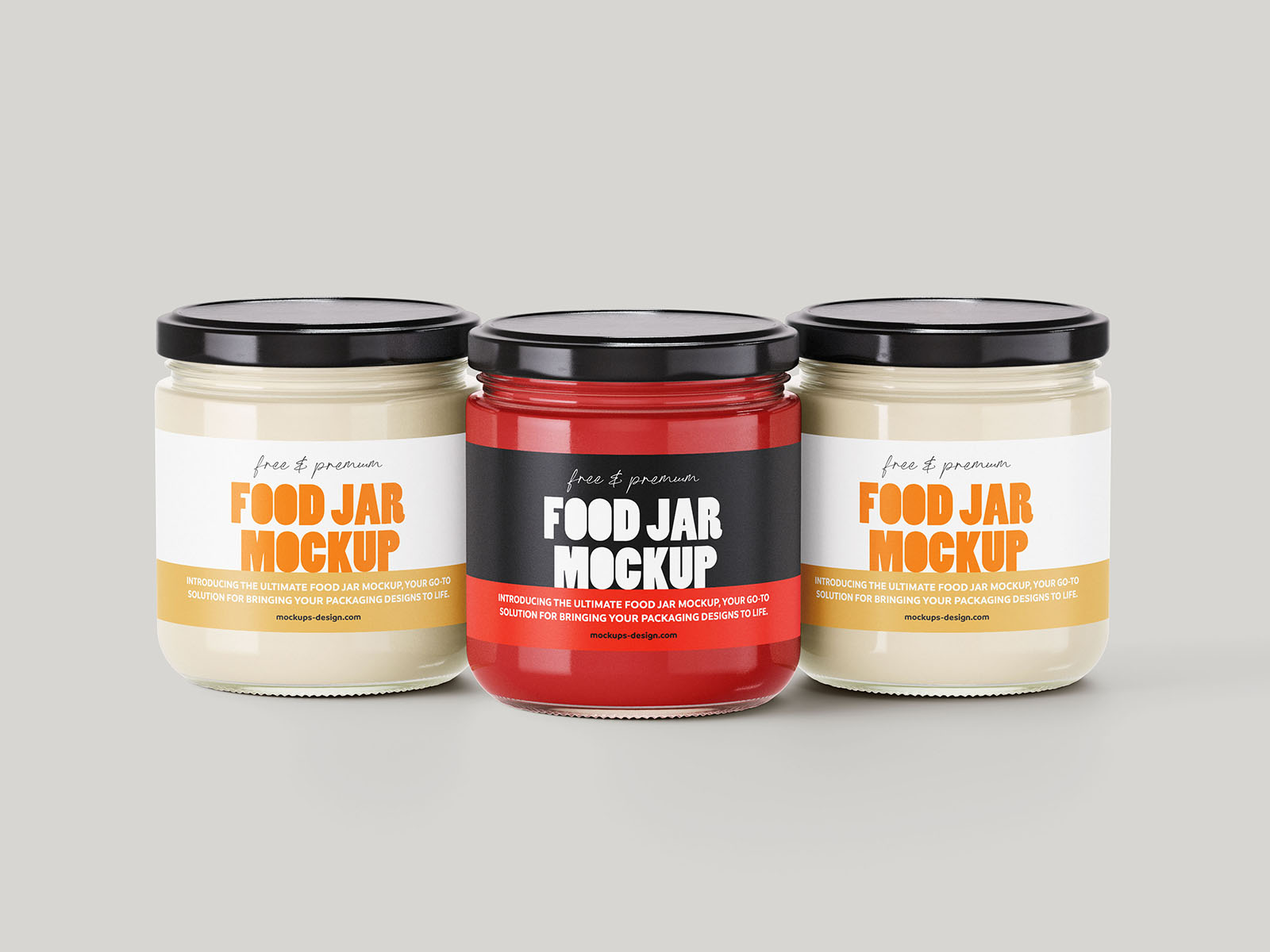 Food jar mockup