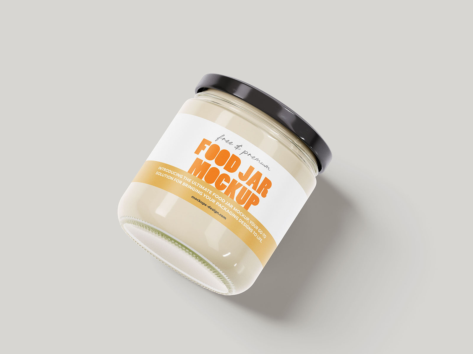 Food jar mockup