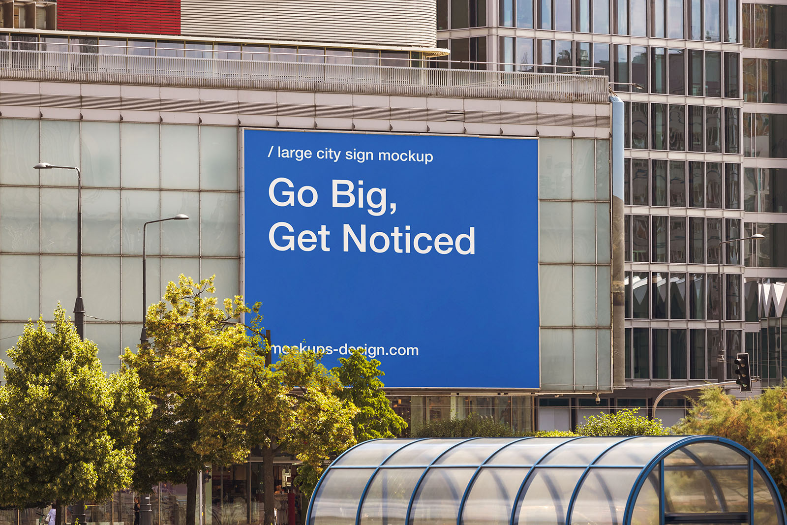 Large city banner mockup