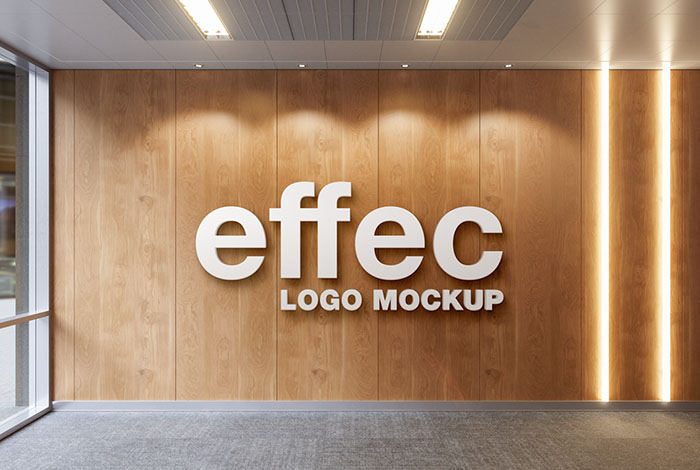 Logo in the office mockup