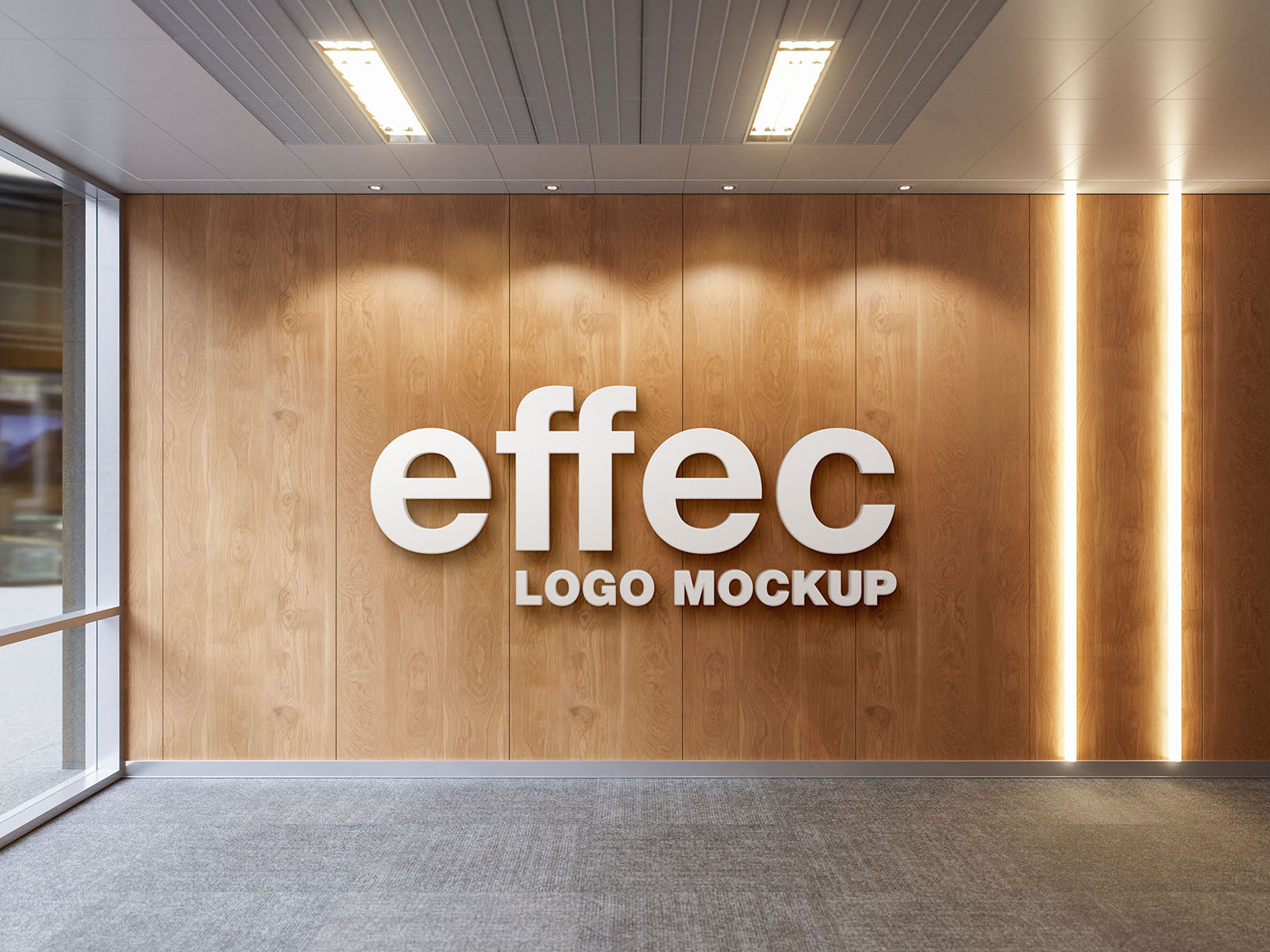 Logo in the office mockup