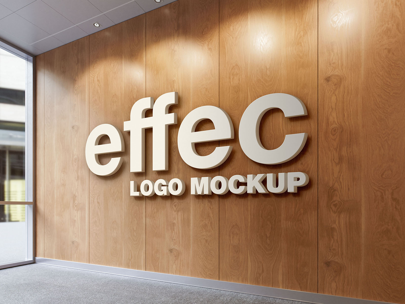 Logo in the office mockup