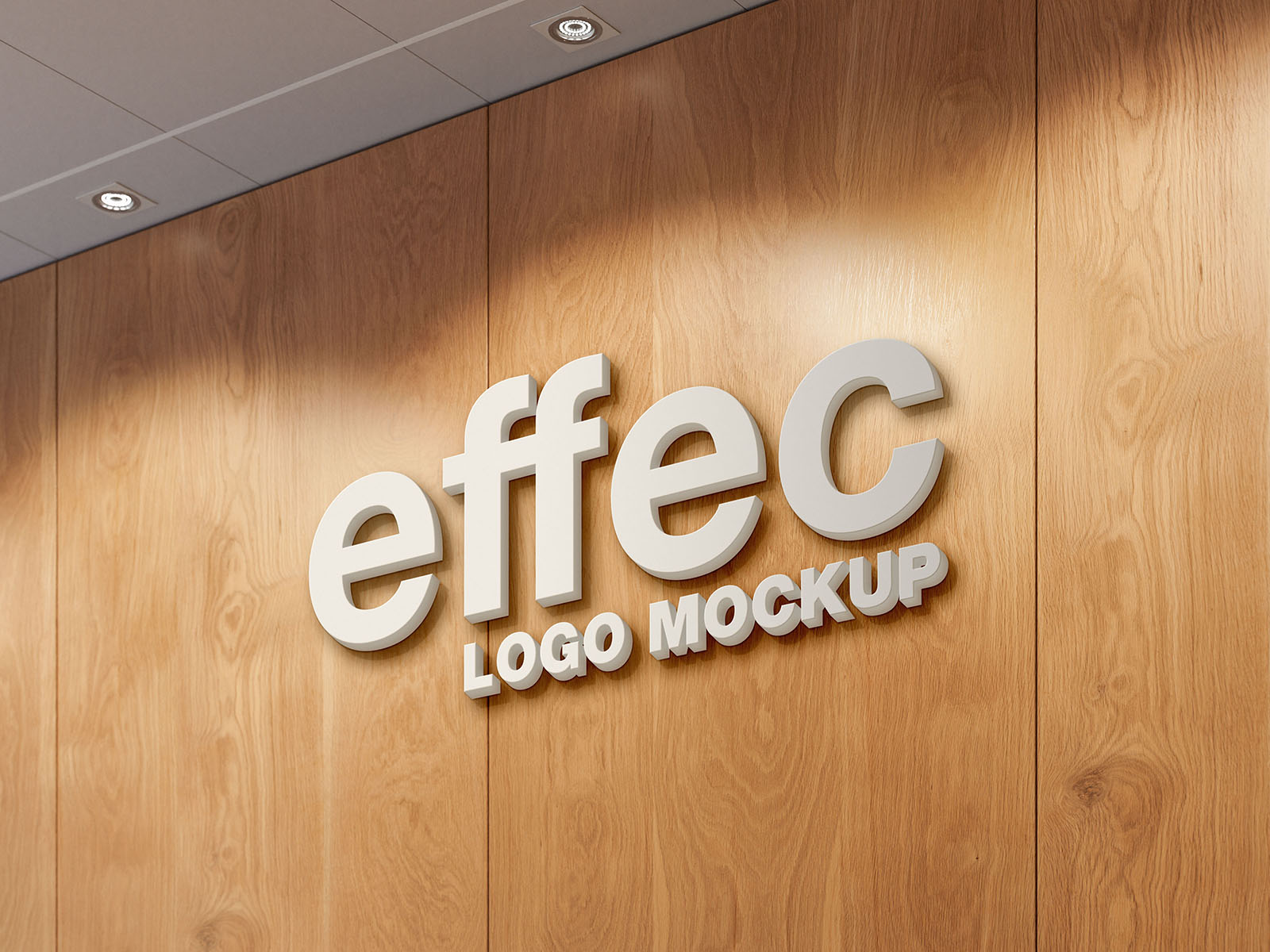 Logo in the office mockup