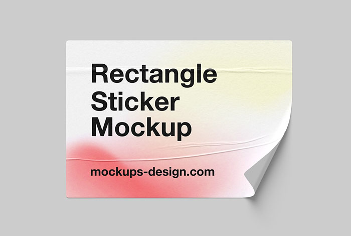 Sticker mockups collection - rectangle