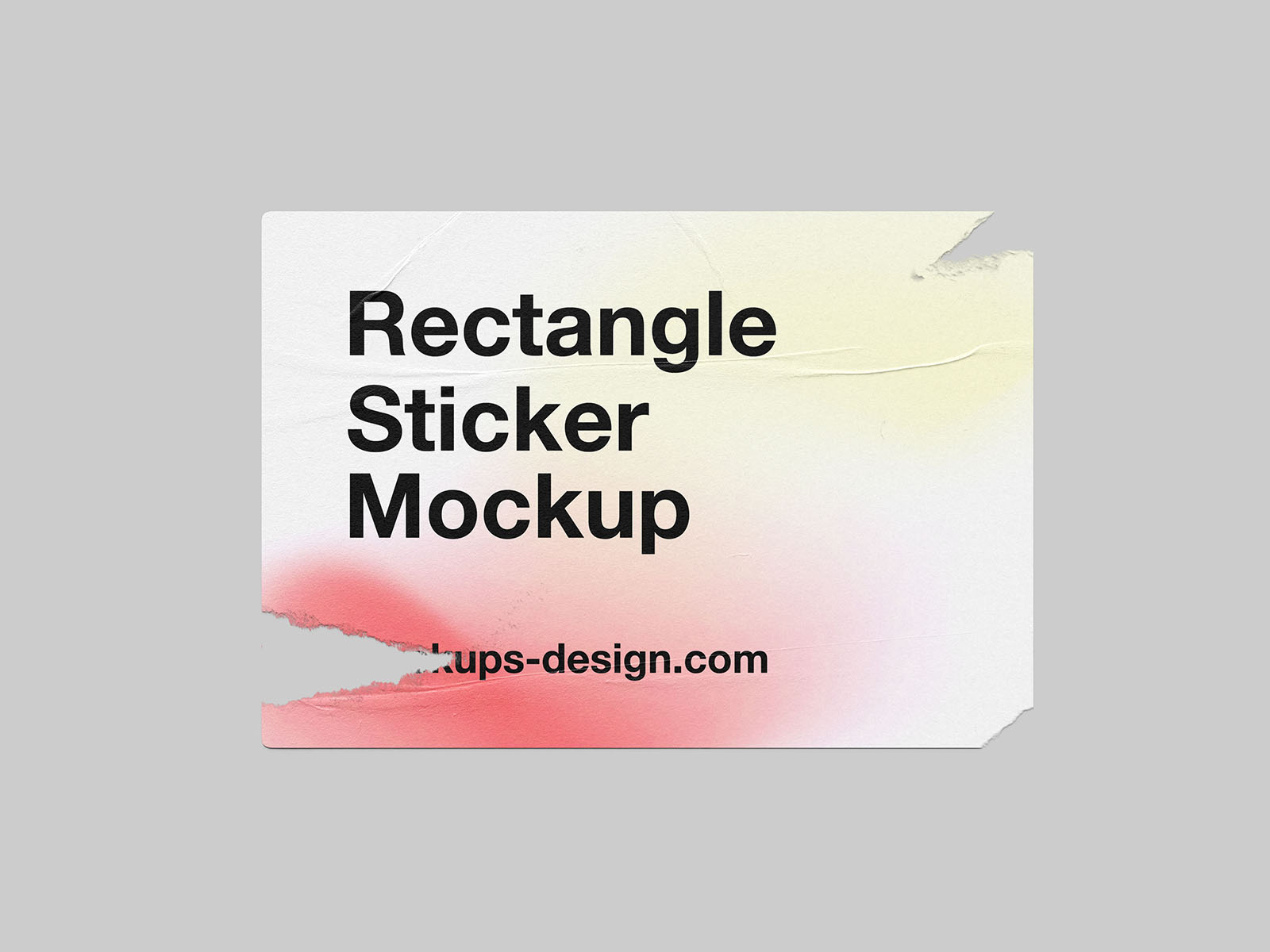 Sticker mockups collection - rectangle