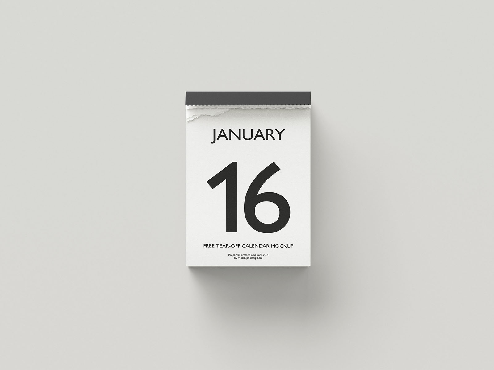 Tear-off wall calendar mockup