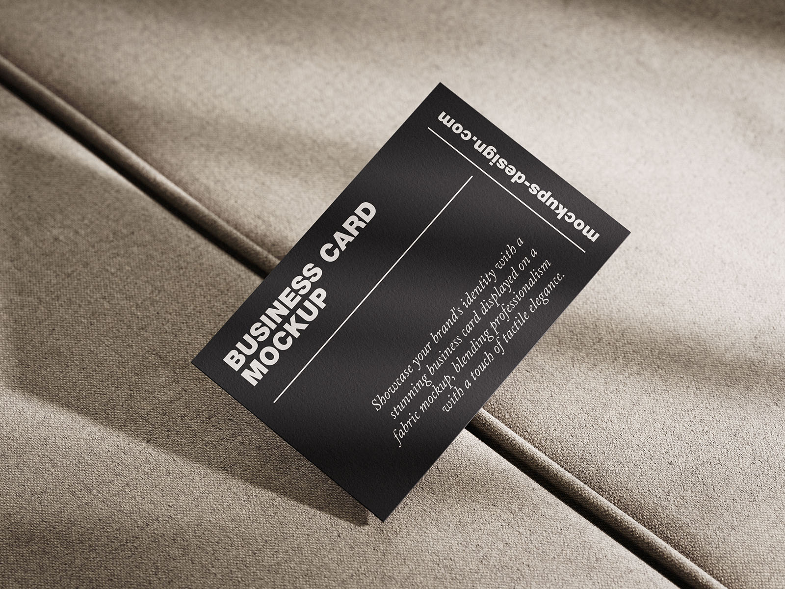 Free Business Card Mockup on Fabric