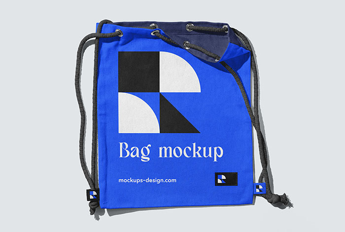 Linen bag pack mockup