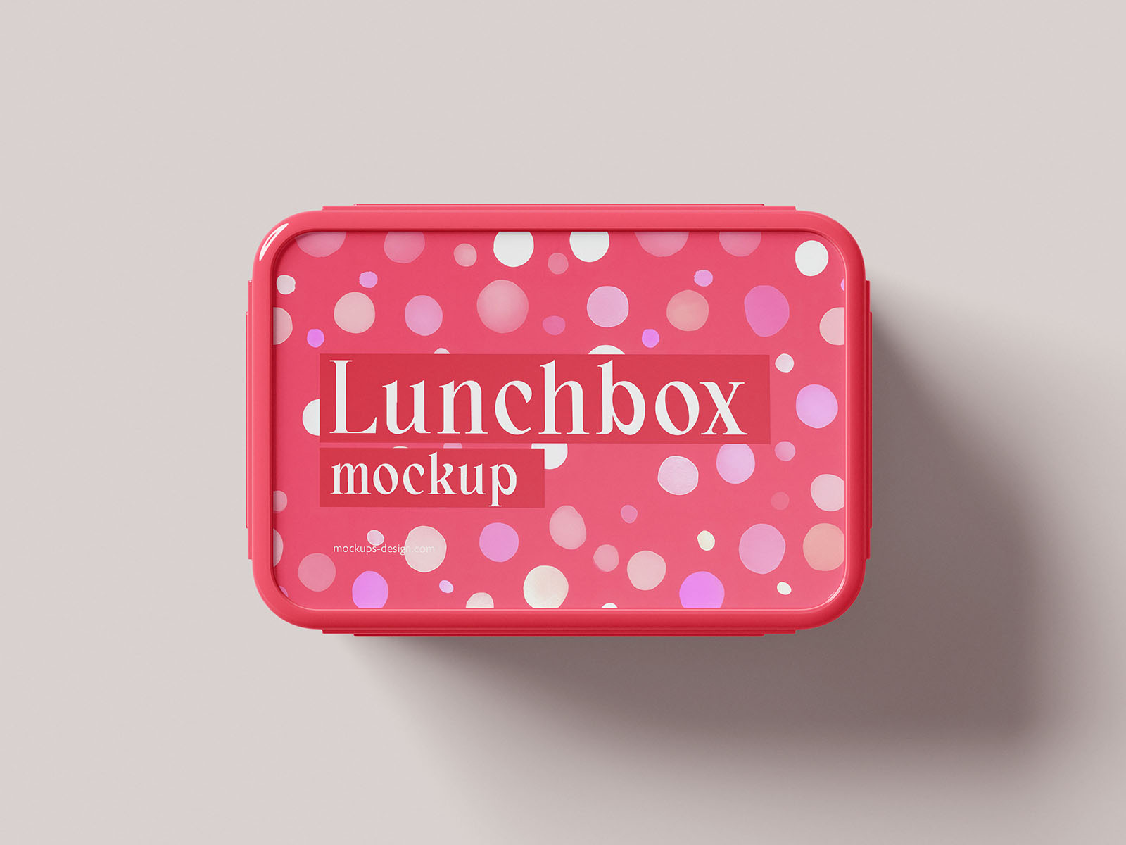 Plastic lunch box mockup