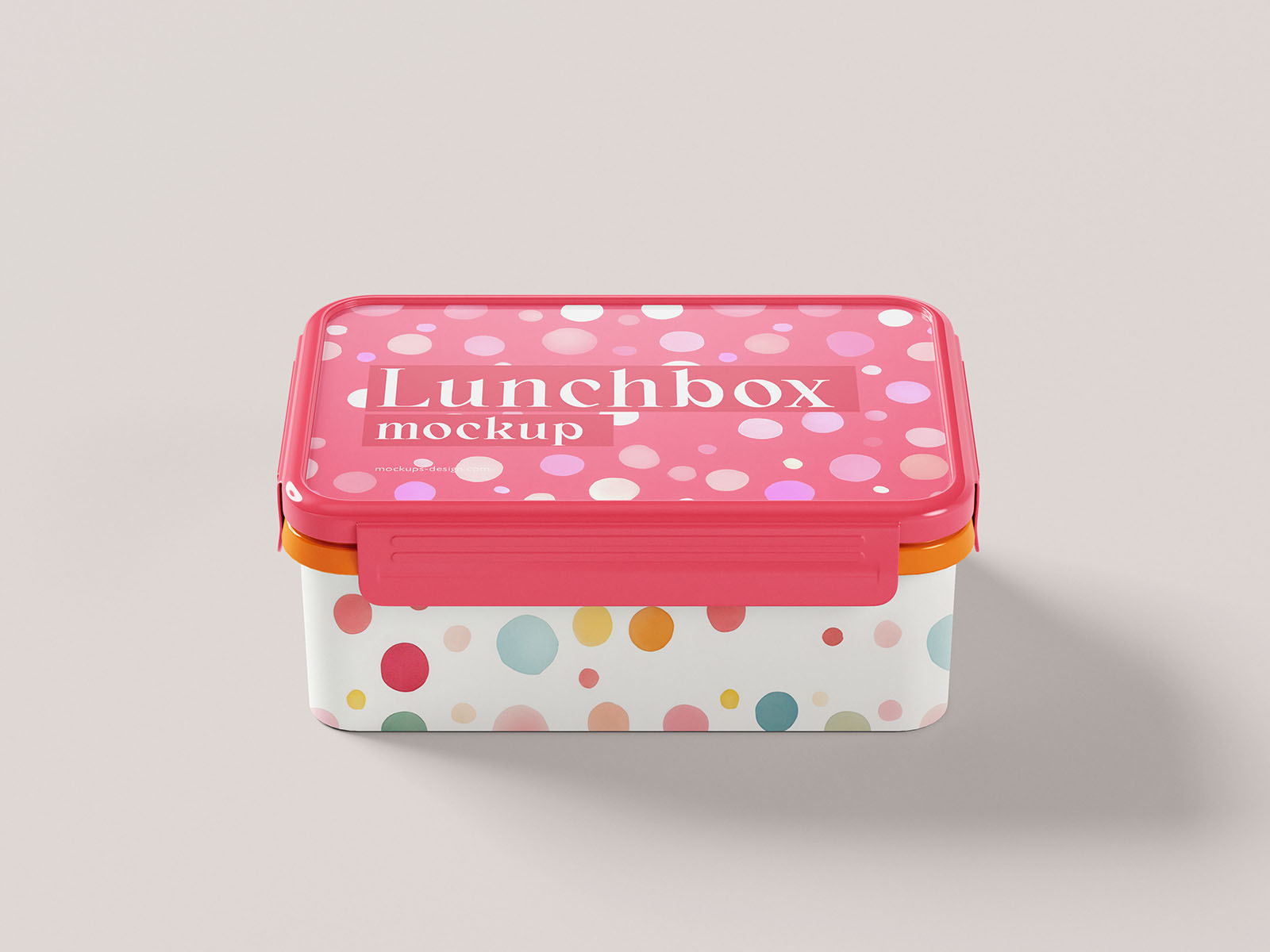 Plastic lunch box mockup