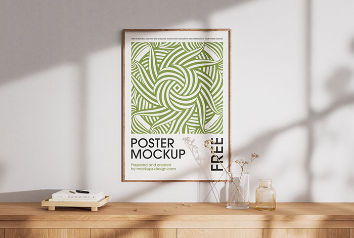 Elegant free poster mockup