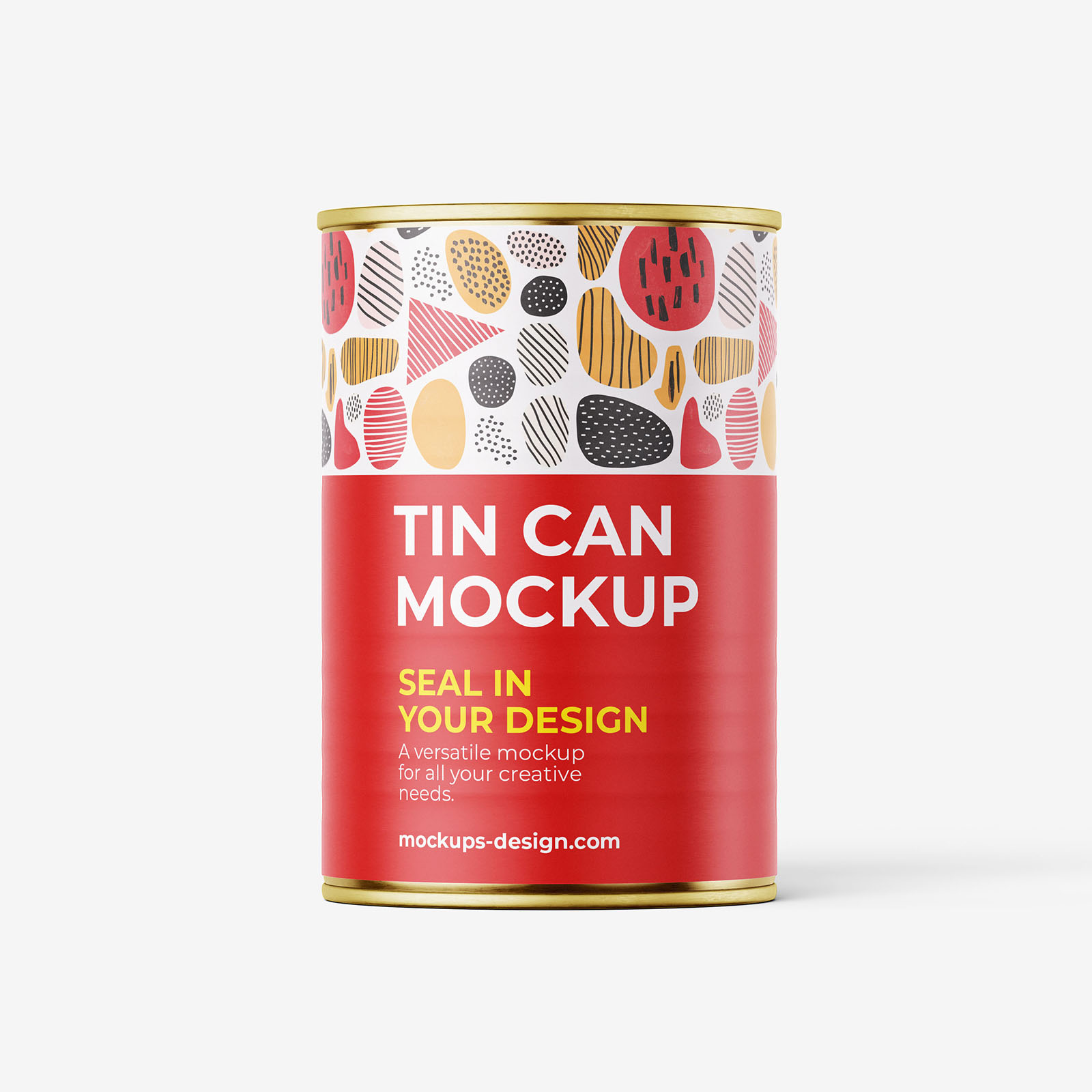 Free tin can mockup