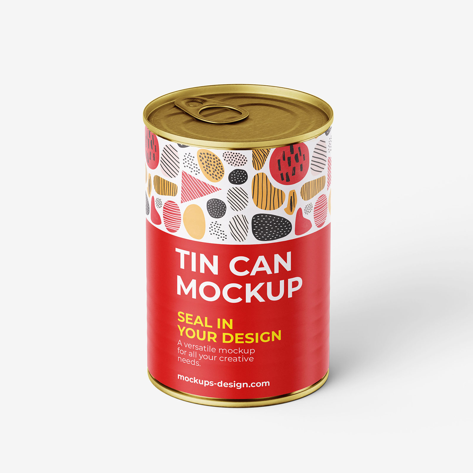 Free tin can mockup