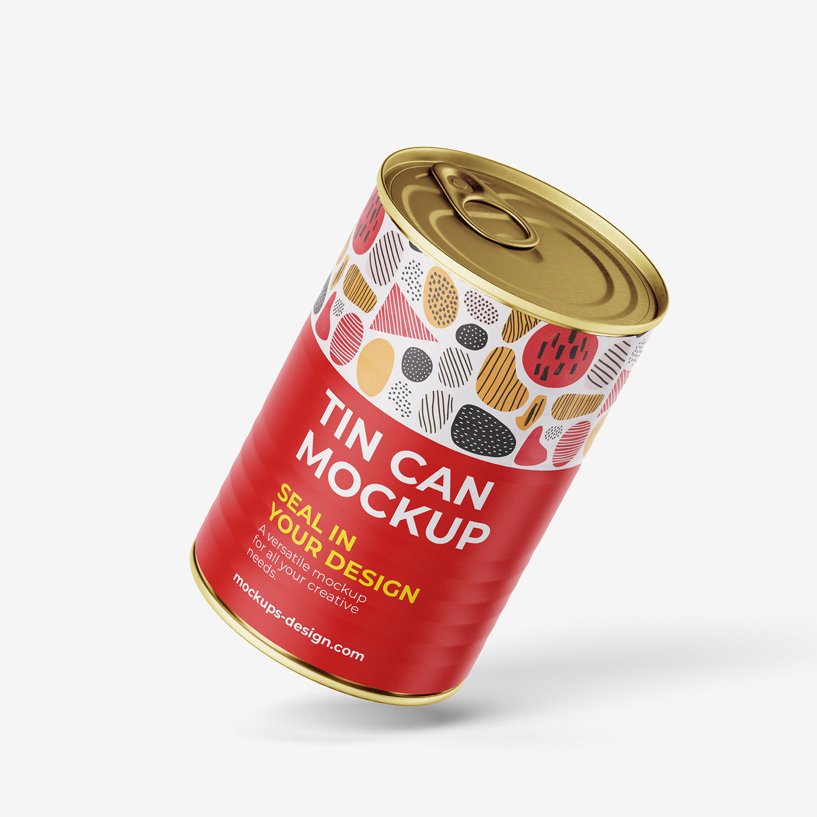 Free tin can mockup