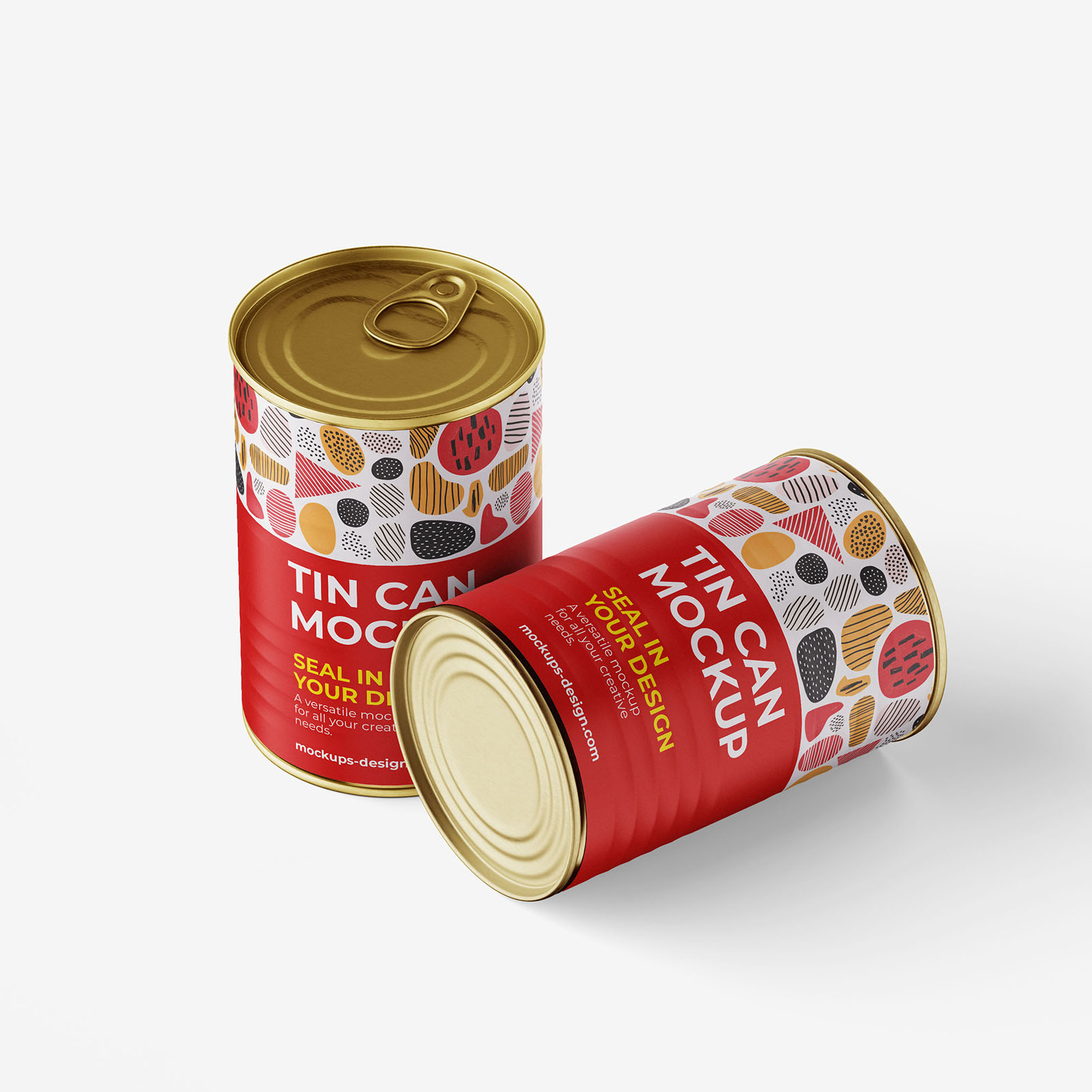 Free tin can mockup