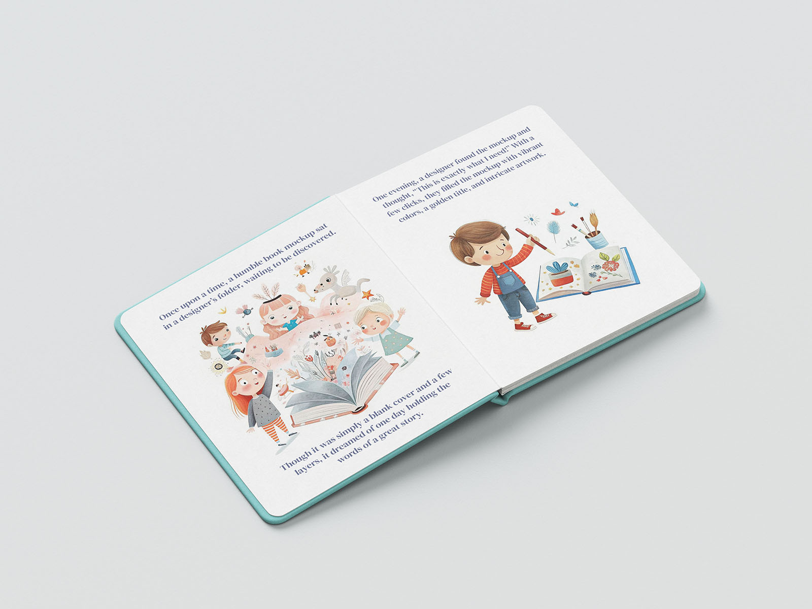 Children's book mockup