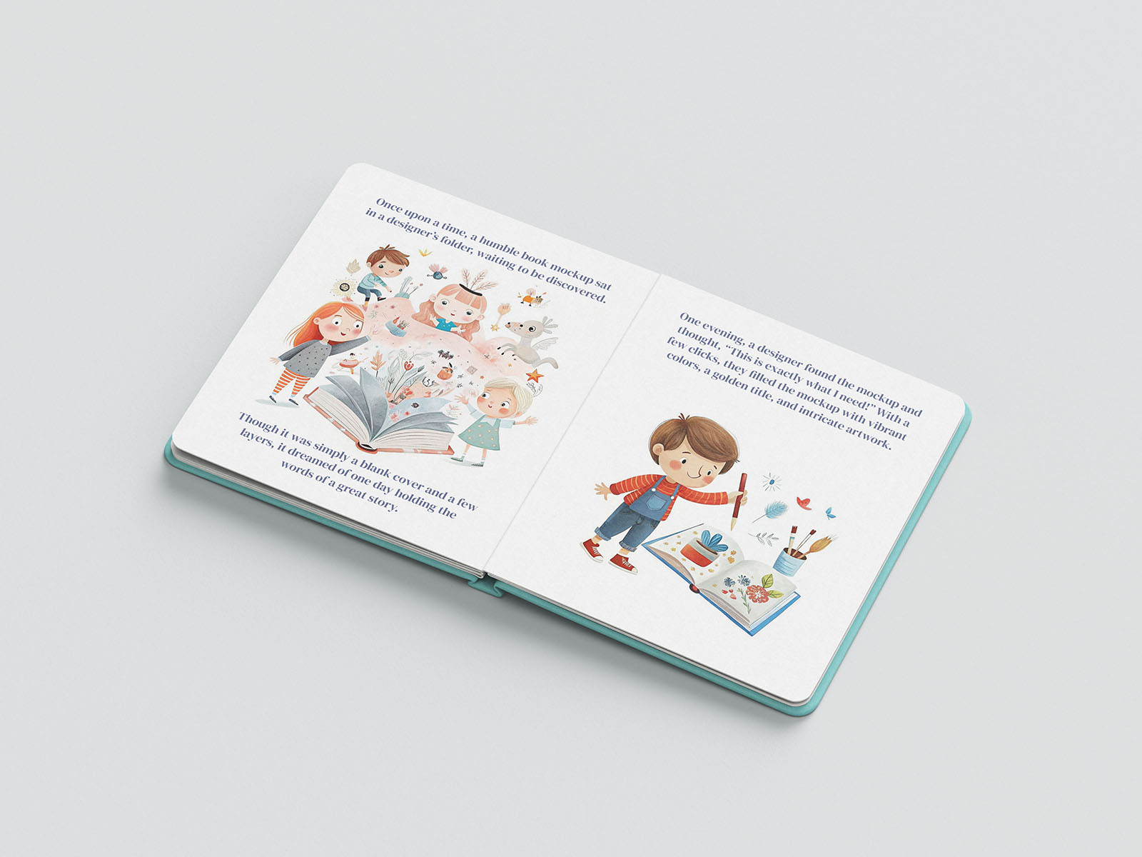 Children's book mockup