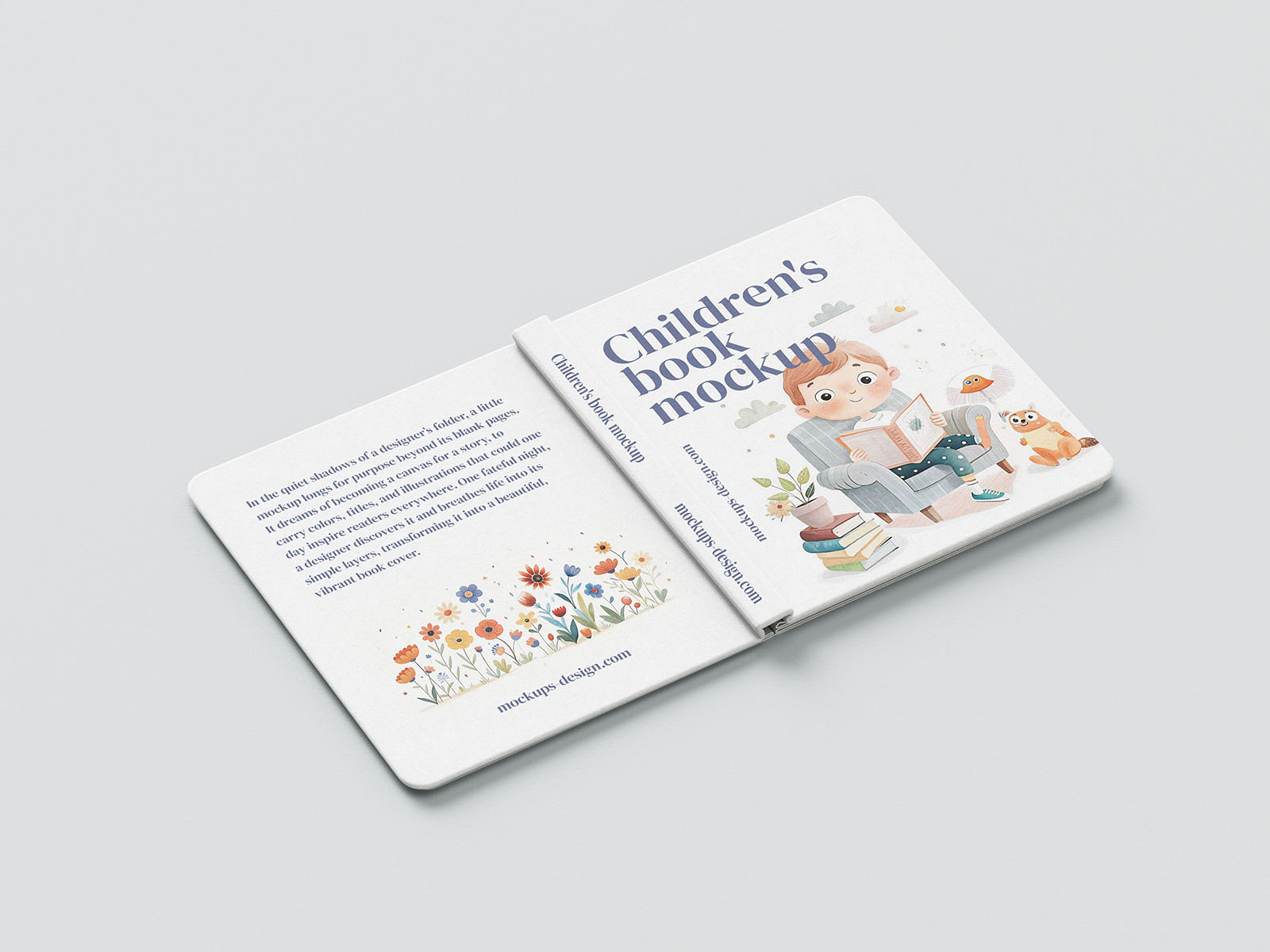 Children's book mockup