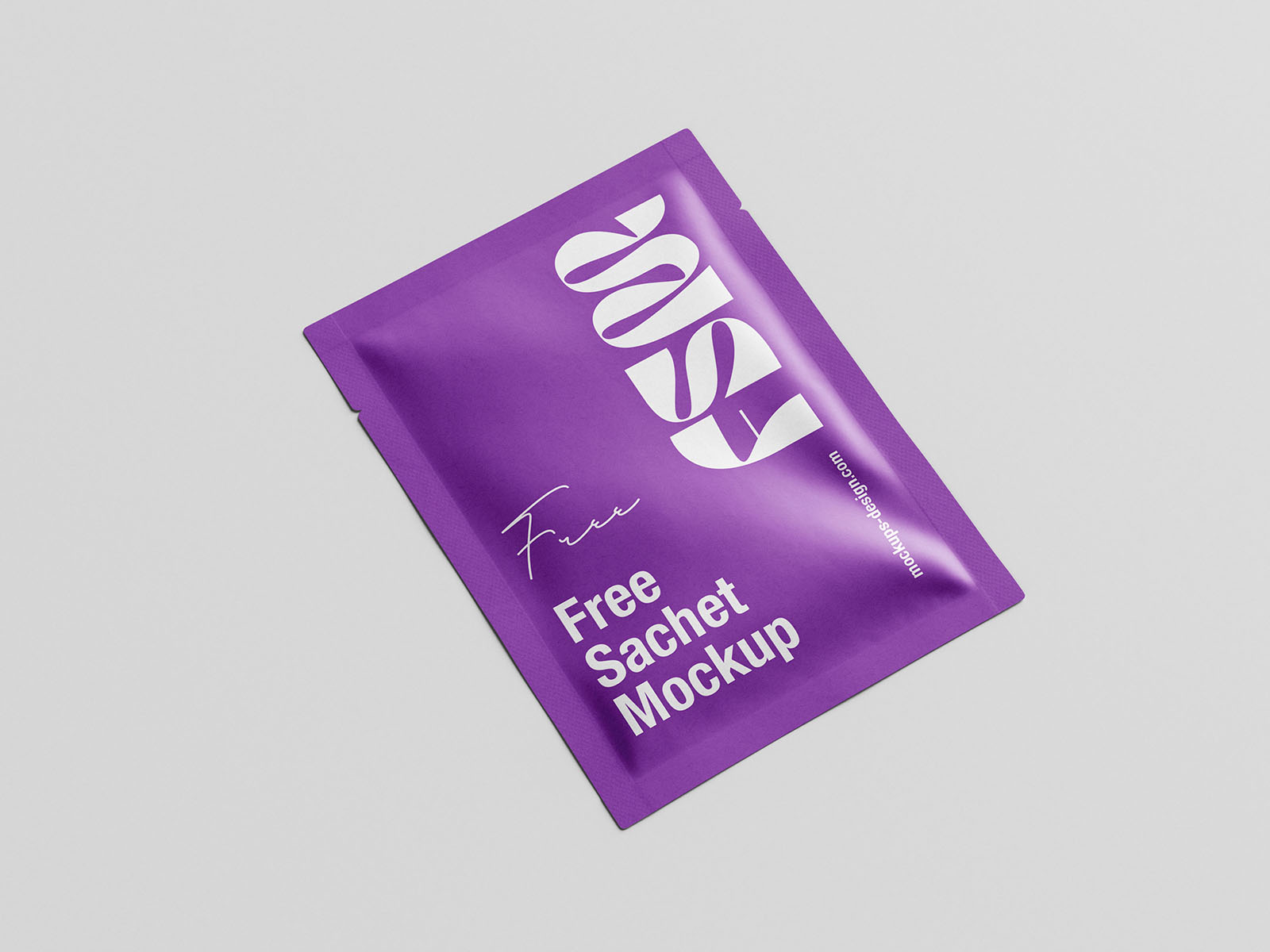 Free cosmetic sachet mockup