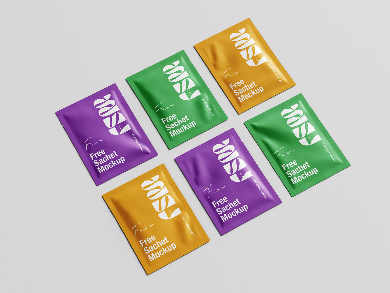 Free cosmetic sachet mockup