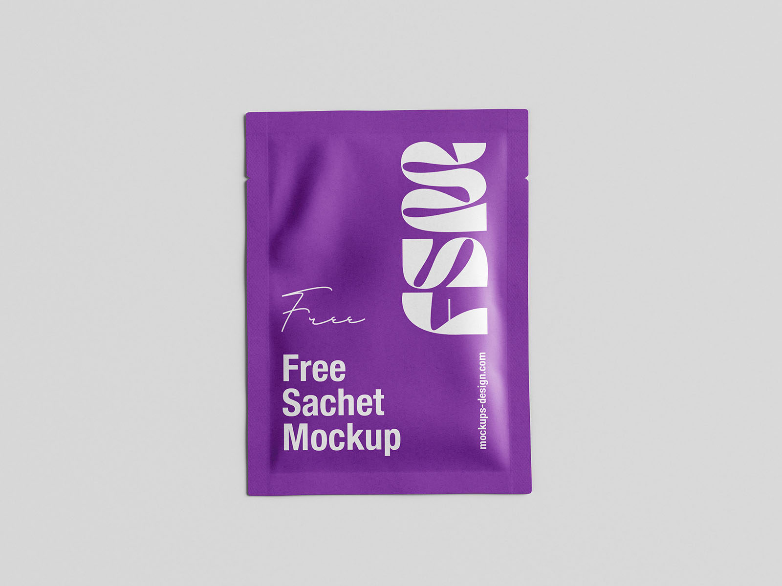 Free cosmetic sachet mockup