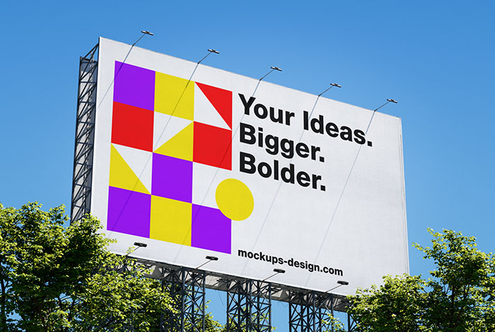 Large format billboard mockup