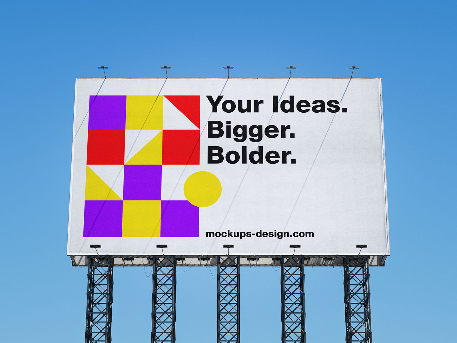 Large format billboard mockup