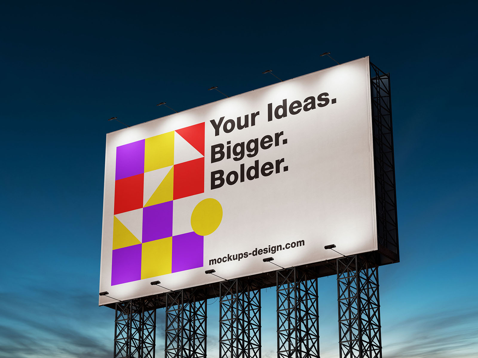 Large format billboard mockup