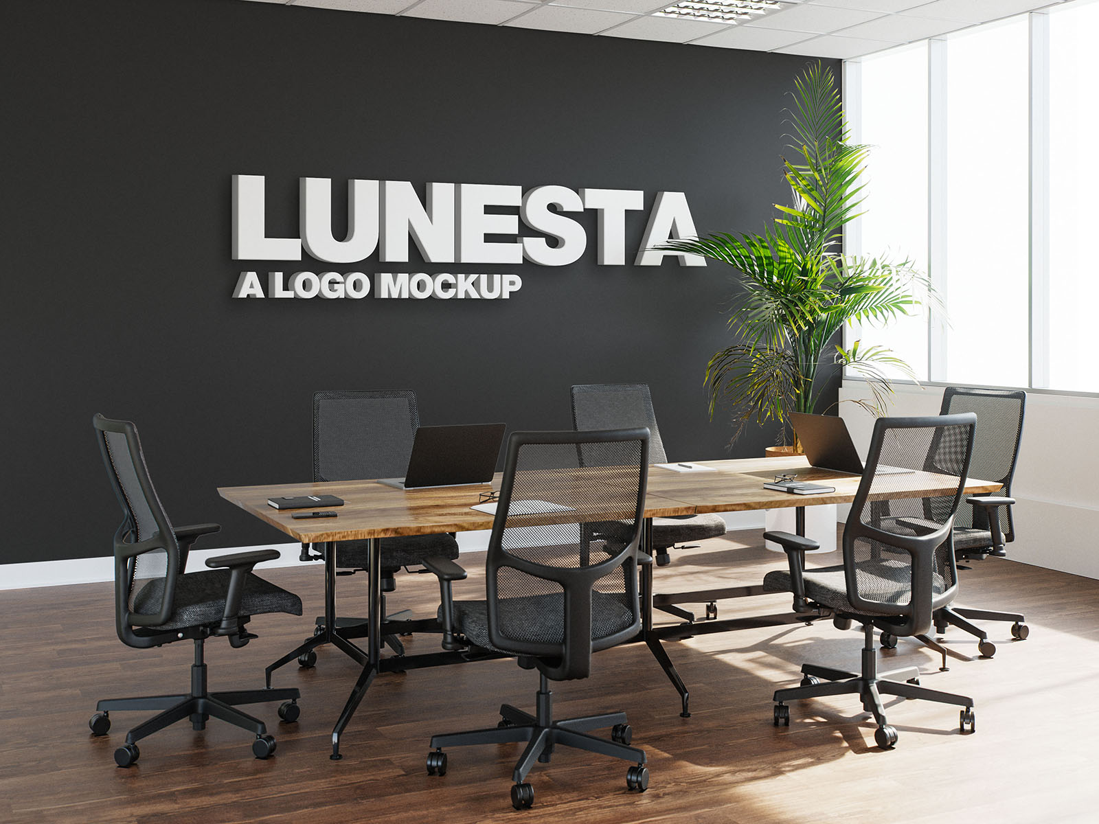 Conference room logo mockup