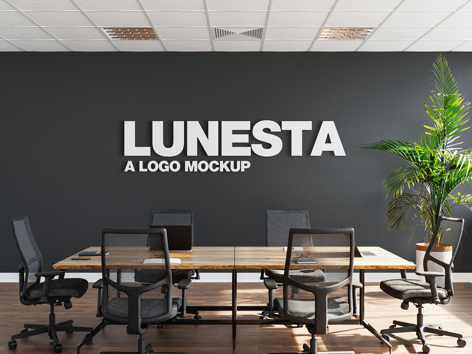 Conference room logo mockup