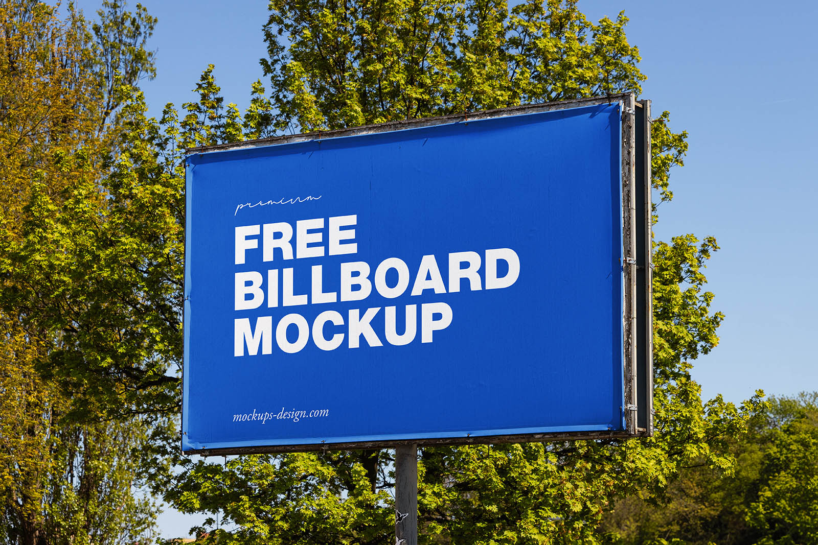 Outdoor billboard banner mockup