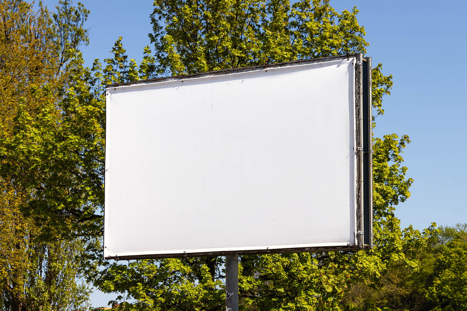 Outdoor billboard banner mockup