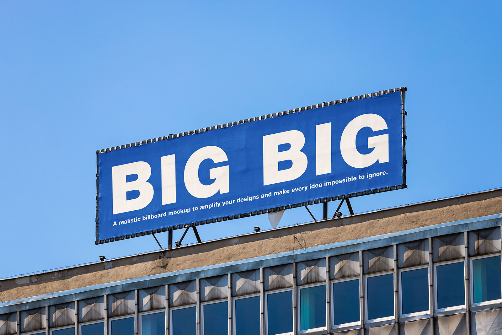 Billboard on the building mockup