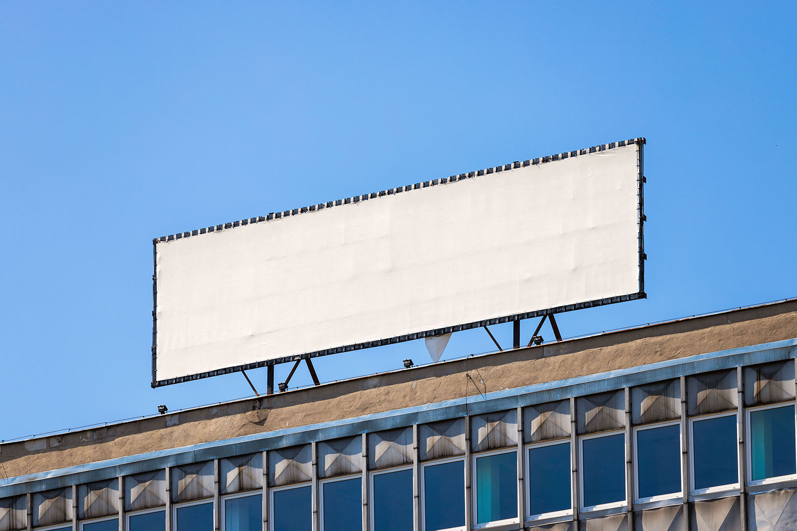 Billboard on the building mockup