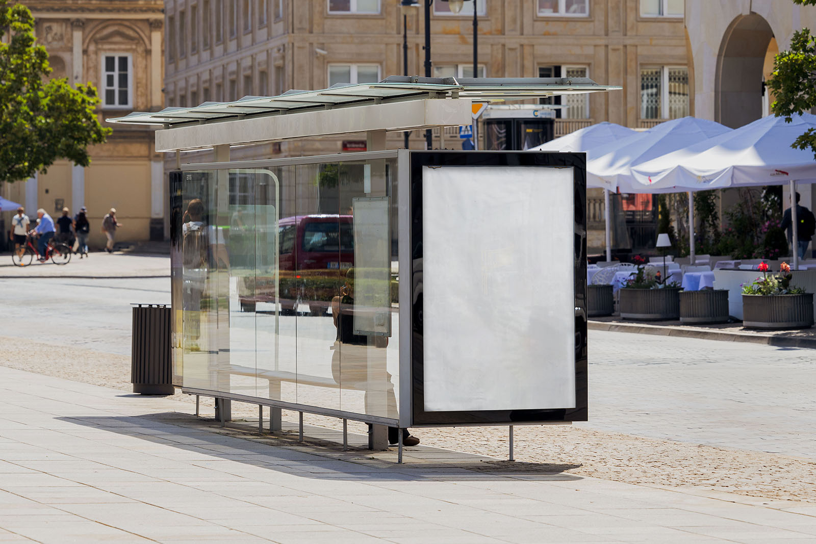 Modern citylight bus stop mockup